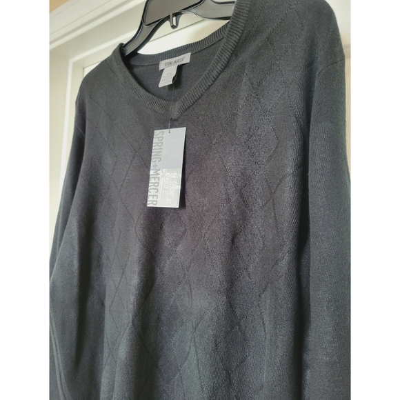 Spring + Mercer Style 67101V Black Lightweight Sweater - Picture 2 of 7